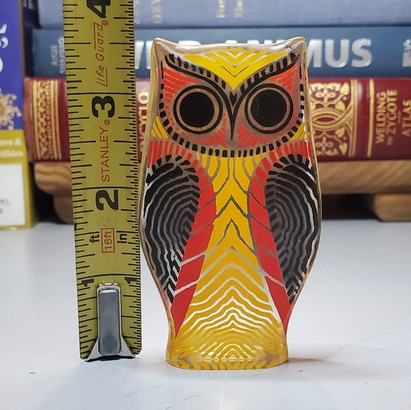 SOLD▪Vtg Abraham Palatnik Lucite Op Art Owl Figure - Picture 6 of 6